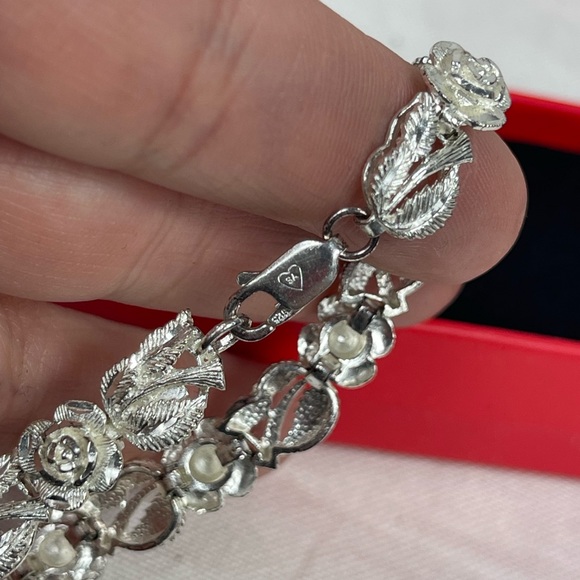 Silver Bracelet with Flowers Roses Made in Italy - Picture 3 of 4